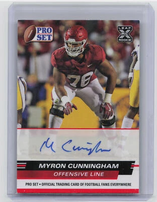 2022 Pro Set Draft #PSA-MC2 Myron Cunningham Autographs Red - Image 1 of 2