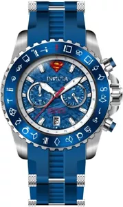 Reloj Invicta 50 mm DC Comics LE KRYPTONIAN SUPERMAN ESFERA METEORITO correa azul SS - Imagen 1 de 1