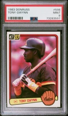Donruss 598 Tony Gwynn 1983 ¡¡PSA 9!! ¡¡TARJETA DE NOVATO!! (¡Propietario original desde 1983!) Foto 1 de 3