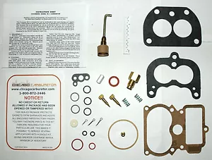 1934-36 KIT DE REPARACIÓN DE CARBURADOR STROMBERG 17-1 EE-1 MODELO 2 BARRILES CASTAÑO - NUEVO - Imagen 1 de 1