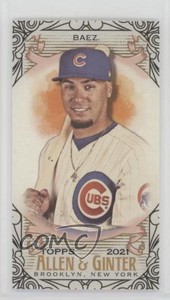 2021 Topps Allen & Ginter's Mini Black Border Javier Baez #65