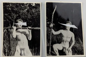 2 Fotos ISRAELI Akt Erotik s/w 70er Vintage Pin Up Männer GAY - Bild 1 von 4