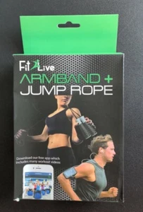 Fit2Live Jump Rope + Armband Adjustable and Comfortable Rubber Handles -NEW- - Picture 1 of 3