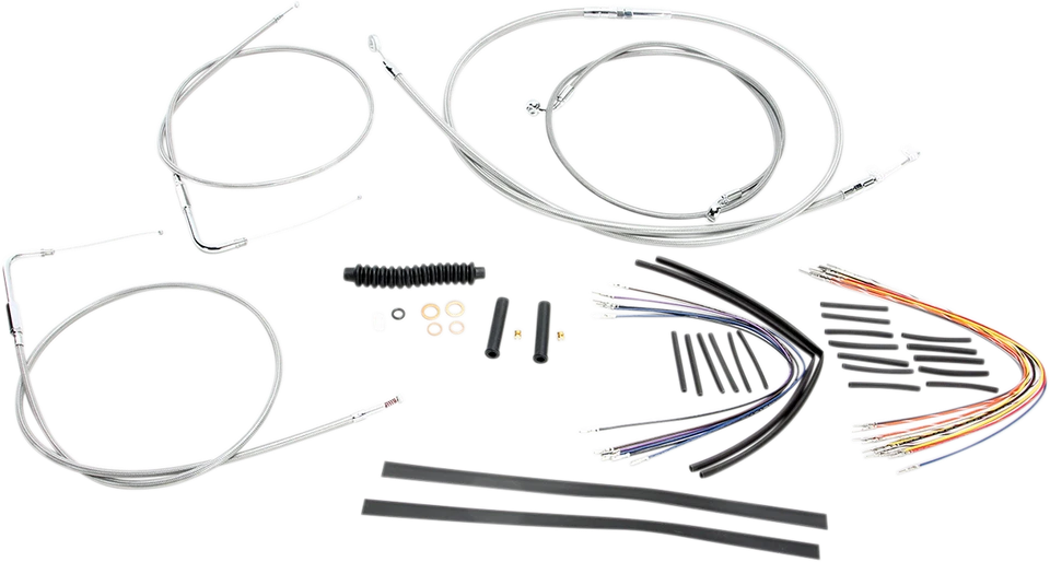 Kit de cables de control XR 2004-2006 para Harley FLSTC MAGNUM acero inoxidable 589441 Foto 1 de 1