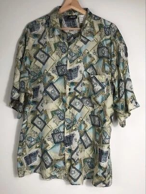 Vintage Impact Silk Short Sleeve Shirt Button Up Men’s Size Large - Image 1 of 4