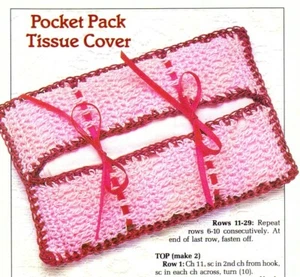 HANDY Pocket Pack Tissue Cover/Decor/Crochet Pattern INSTRUCTIONS ONLY - Picture 1 of 1