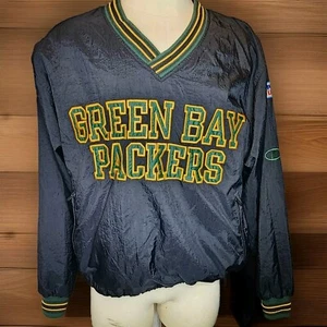 Green Bay Packers NFL ProLine Champion Windbreaker Jacket Retro 90s Pullover EUC - Picture 1 of 13