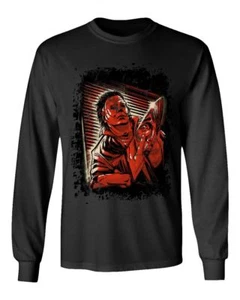 Halloween Knife Horror Scary Shirt Myers Men's Long Sleeve T-Shirt - Picture 1 of 11