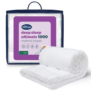 Silentnight Ultimate Deep Sleep Mattress Topper Deep Thick Cover Pad 2.5 5 10cm - Picture 1 of 31