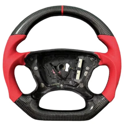 Carbon Fiber Red Steering Wheel For Mercedes Benz CLK/G55/E55/R230/W219/GLS/W211 - Изображение 1 из 4