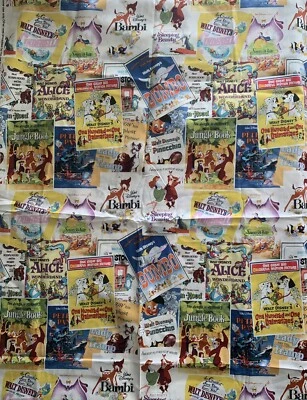 Fabric Remnant Disney Dumbo Peter Pan Snow White Lady & Tramp - Image 1 of 2