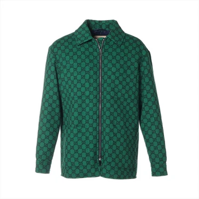 Gucci GG Wool Jacket 44 Men's Green  770330 flannel shirt blouson - Image 1 of 4