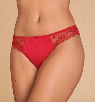 Beldona Lace Damen Slip String Brazilian -Mirela- ROT Neu