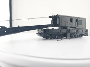 *READ* Roco HO Scale Black Unlettered Crane Car Train Black NEED REPAIR or PARTS - Picture 1 of 13