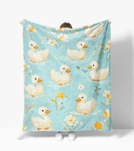 Duck Blanket Warm Plush Duck Flannel Throw Blanket Super Soft Fleece Cozy Fuz... - Bild 1 von 8