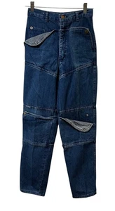 Vintage 80s Ciotti Damen 25x27 High Rise Blue Denim Paneled Jeans - Bild 1 von 9