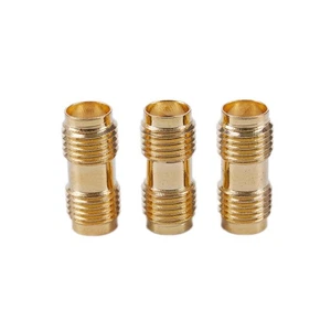 3x Gold  Connector SMA Female to SMA Female For Two Way Radio SMA-F to9960 - Picture 1 of 8