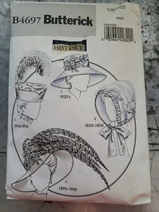 B4697 Butterick Historical Hat Pattern Uncut Making History - Picture 1 of 2