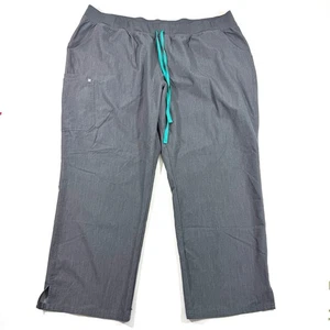 Figs Kade Cargo Scrub Bottom Pants Grey Size 6X Tall Medical - Picture 1 of 8