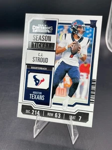 2023 Panini Contenders CJ STROUD (RC) Season Ticket ROOKIE Card #40 TEXANS - Picture 1 of 5
