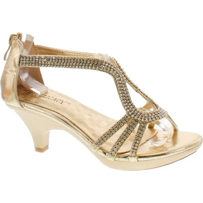 Delicacy Angel 36 Women Dress Sandal Rhinestone Low Heel Pumps - Image 1 of 4