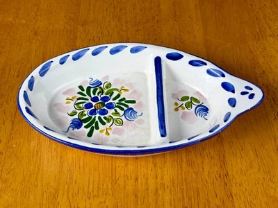 De Colección Hecho a Mano 8" Cerámica Chip And Dip Bowl O Oliva & Pit Dish Salsa De España Foto 1 de 4