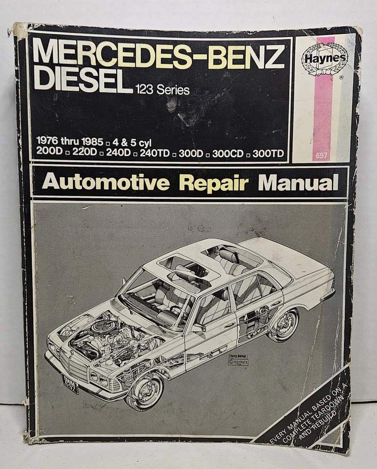Manual de reparación Haynes Mercedes Benz diésel 123 1976 hasta 1985 usado buen estado Foto 1 de 4