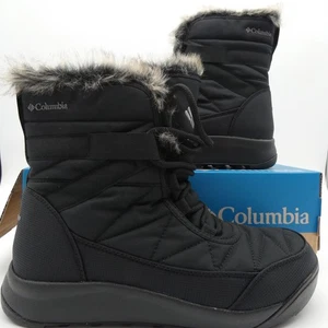 Columbia Minx Shorty IV BL0926-010 Womens Winter Boots 8.5 Black Faux Fur Lined - Picture 1 of 5