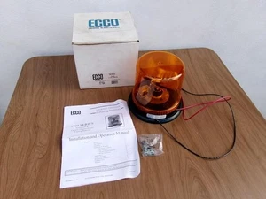 ECCO 5715A ROTATING AMBER BEACON LIGHT 12VDC 100 FRM  NIB - Picture 1 of 10