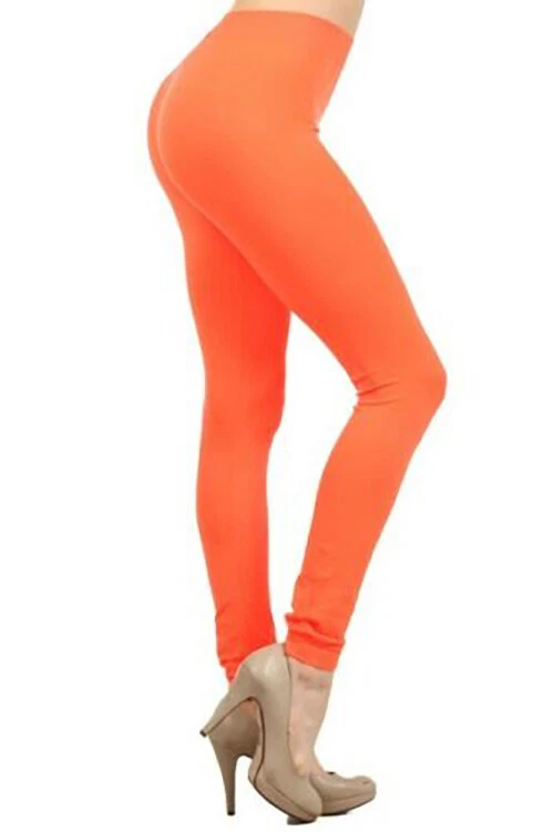 Women's Cotton Soft Solid Color Stretch Leggings Yoga Pants One Size 0 to 10 - Image 1 of 1