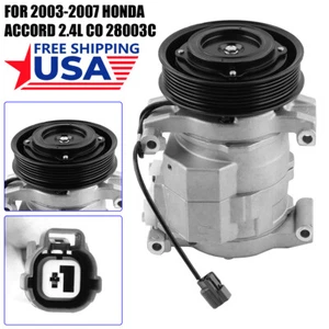 For 2003-2007 Honda Accord 2.4L l4 LX EX DX A/C Compressor and Clutch CO 28003C - Picture 1 of 14