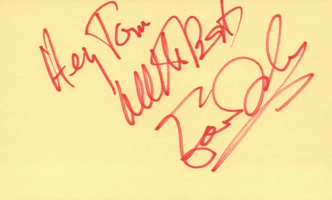 Eddie Fisher Singer Actor 1977 Pop Music Autographed Signed Index Card Cover