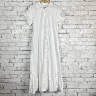 J.CREW NWT Women's Amelia Maxi White Cotton Poplin Shirtdress SMALL CB224 - Image 1 of 4