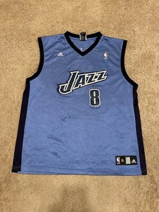 Adidas Utah Jazz Basketball Jersey Men's Size XL Deron Williams #8 Blue NBA - Picture 1 of 7