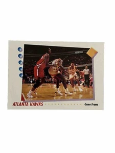 Excellent: Vintage 1991-92 SkyBox Atlanta Hawks Game Frame Trading Card - Picture 1 of 2