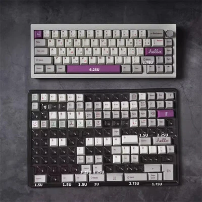 Greek 147 Key For Mechanical Keyboard DIY Milk Purple Keycaps PBT Profile Dye - Image 1 of 4