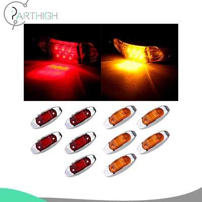 Marcador lateral rojo ámbar para Freightliner Century Class 1997 10,3 L 10,8 L 5x Foto 1 de 4