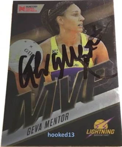 Signed Geva Mentor Sunshine Coast Lightning Autograph on MVP 2018 Parallel Card - Picture 1 of 2
