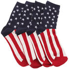  2 Pairs American Flag Stocking Fall Socks Novelty Funny Crew