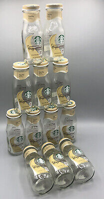 ✅ Botellas De Vidrio De Café Helado Vacías Starbucks LIMPIAS ~ 12 Con Tapas Y Etiquetas ~ • 16.58€