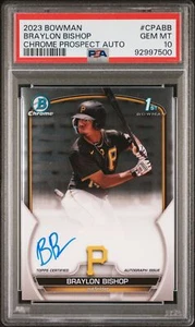 2023 Bowman Chrome Prospect Autographs #CPABB Braylon Bishop PSA 10 - Picture 1 of 2