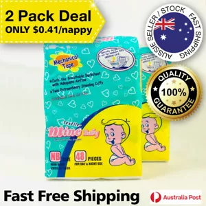 2x Newborn Nappies Disposable 2–3kg Mine Baby 96 Unisex Nappies - Picture 1 of 3