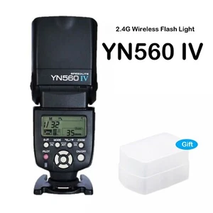 YONGNUO YN560IV 2.4G Wireless Speedlite with Diffuser Kit for Canon Nikon Camera - Picture 1 of 12