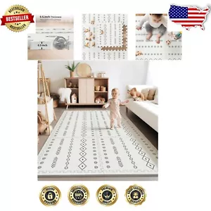 72x48 Stylish Baby Foam Play Mat with Interlocking Tiles - Safe & Easy Clean - Picture 1 of 9