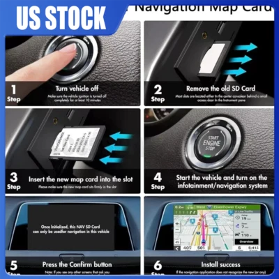For CX-30/3, CX-5, CX-90 Navigation SD Card Latest Version GPS Maps USA/CAN/MEX Foto 1 de 4