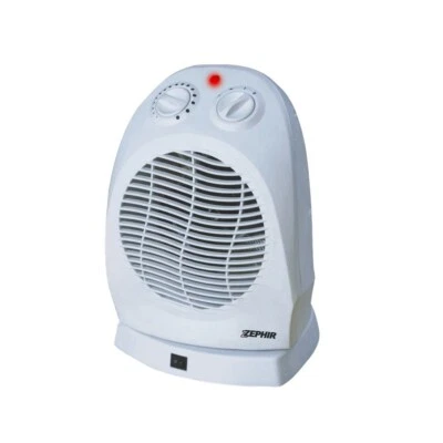 CALDOBAGNO TERMOVENTILATORE ELETTRICO OSCILLANTE ZEPHIR ZTRM6 1000/2000 W BIANCO - Immagine 1 di 4