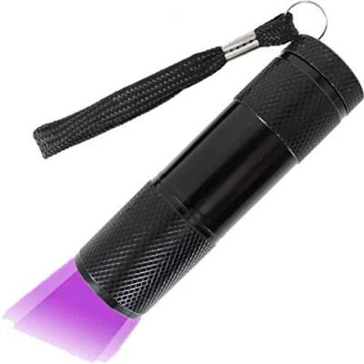 Linterna Led Ultravioleta UV Flashlight 9 LED Ultravioleta Desinfección Manchas  - Imagen 1 de 4