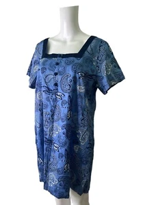STORE TWENTY ONE Dress Size XL 18 Blue Cotton Paisley Womens NEW EU46 RRP £24 - Picture 1 of 13