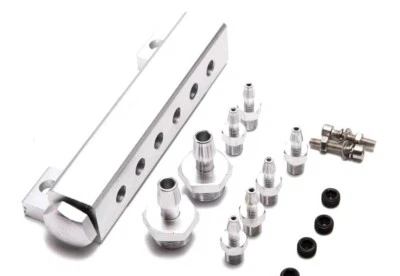 Kits turbo colector de admisión de vacío Motorsport 6 puertos 1/8 NPT Wastegate Boost Block - Imagen 1 de 2