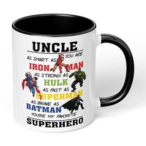 Taza Día del Padre para tío con tema de superhéroe regalo perfecto para tío - Imagen 1 de 11